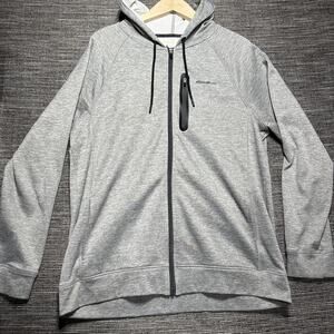 Eddie Bauer Hoodie Men's L Gray Freedry Full Zip Pocket Fleece
